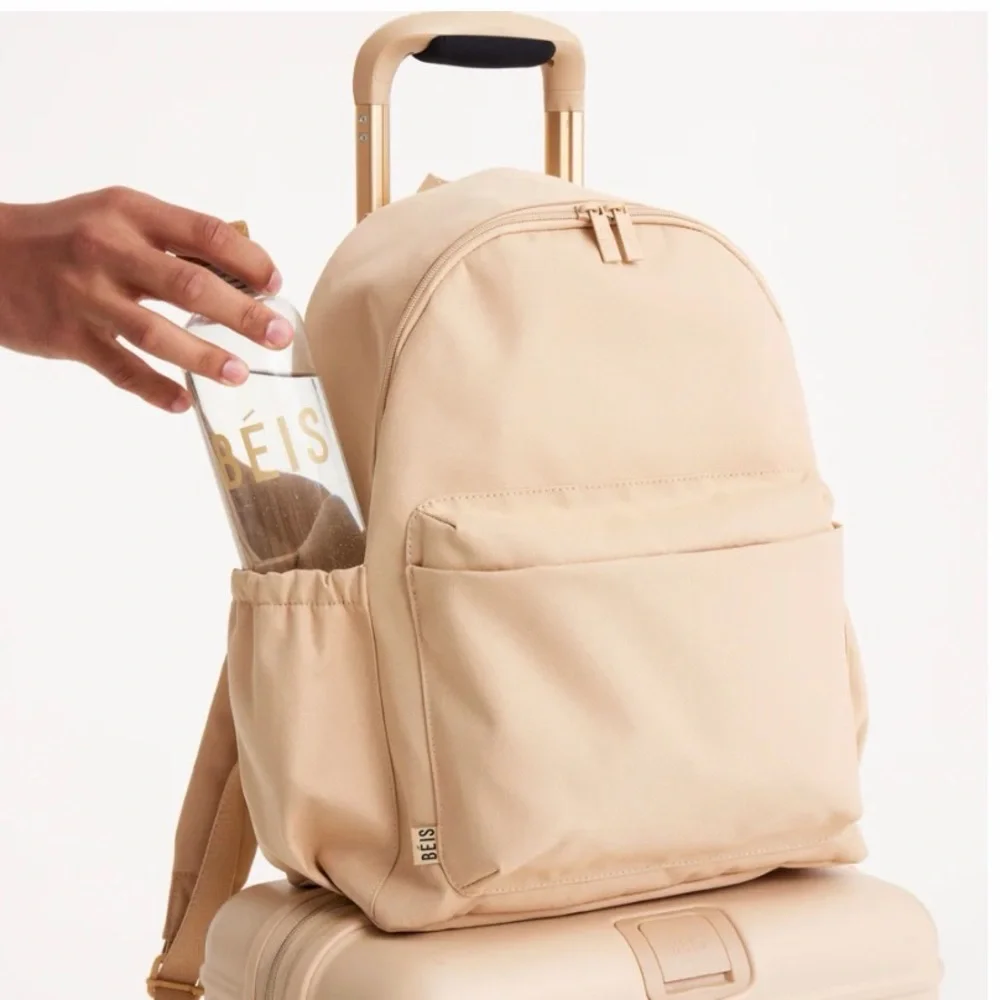 BEIS “The BEISics” BACKPACK IN BEIGE - NWT 😍😍 - UNISEX - Picture 9 of 11